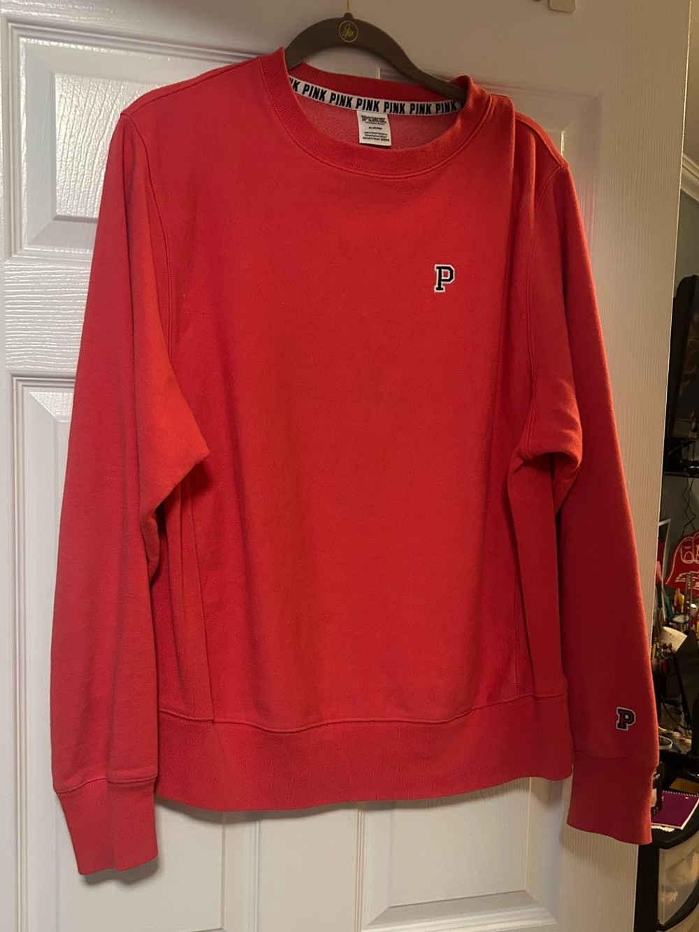 PINK Victoria's Secret Red Crewneck Sweatshirt